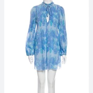 Ganni, Georgette Pleated Mini Dress, size 34